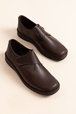 Gondol Erkek Hakiki Deri Günlük Klasik Ayakkabı kml.2029 - Kahverengi - 42