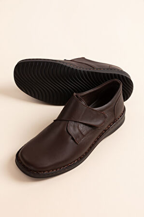 Gondol Erkek Hakiki Deri Günlük Klasik Ayakkabı kml.2029 - Kahverengi - 42