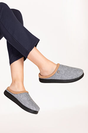 GONDOL İÇİ KÜRKLÜ RAHAT VE HAFİF EV TERLİĞİ EV.216 - Gri - 39