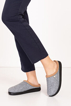 GONDOL İÇİ KÜRKLÜ RAHAT VE HAFİF EV TERLİĞİ EV.216 - Gri - 39