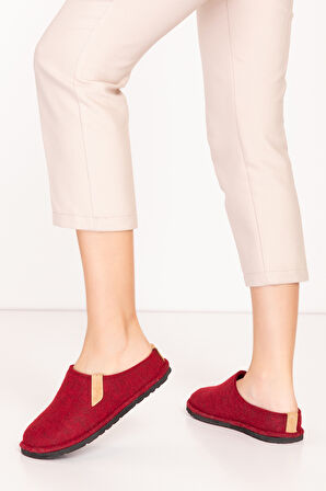 GONDOL İÇİ DIŞI KEÇE RAHAT VE HAFİF EV TERLİĞİ EV.320 - Bordo - 41