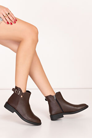 Gondol Hakiki Deri Günlük Hafif Rahat Bot ert.3632 - Kahverengi - 37