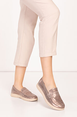 Gondol Hakiki Deri Günlük Rahat Ayakkabı alpx.8090 - Bakır - 37