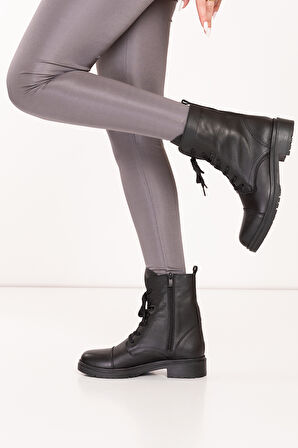 Gondol Kadın Hakiki Deri Günlük Postal wst.3020 - Siyah - 36