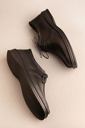 Gondol Erkek Hakiki Deri Günlük Klasik Ayakkabı kml.2026 - Siyah - 41