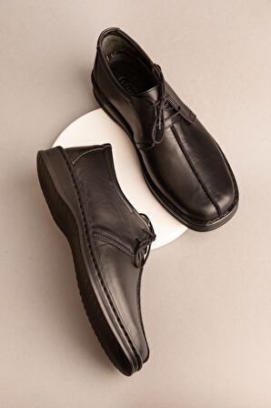 Gondol Erkek Hakiki Deri Günlük Klasik Ayakkabı kml.2026 - Siyah - 41