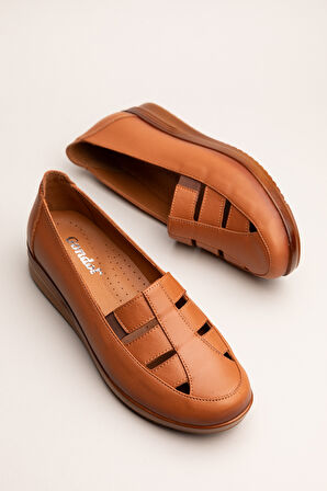 Gondol Kadın Hakiki Deri Anatomik Taban Anne Ayakkabı pyt.1207 - Taba - 38