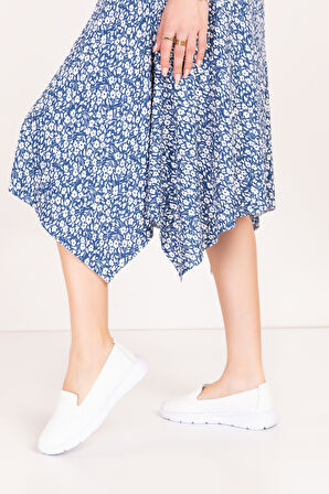 Gondol Içi Dışı Hakiki Deri Faylon Taban Hafif Babet Ayakkabı sc.1210 - Beyaz - 37