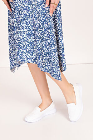 Gondol Içi Dışı Hakiki Deri Faylon Taban Hafif Babet Ayakkabı sc.1210 - Beyaz - 39