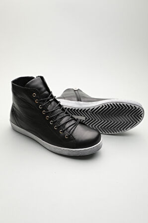 Gondol Hakiki Deri Günlük Hafif Yumuşak Spor Bot zx.1152 - Siyah - 37