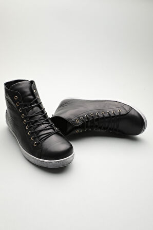 Gondol Hakiki Deri Günlük Hafif Yumuşak Spor Bot zx.1152 - Siyah - 37