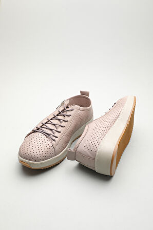 Gondol Hakiki Deri Günlük Rahat Fermuarlı Yazlık Ayakkabı zx.2403 - Gri - 38