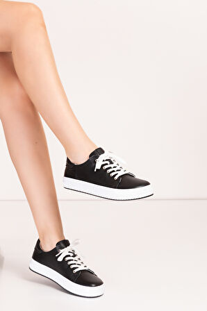 Gondol Içi Dışı Hakiki Deri Rahat Günlük Ayakkabı gnd.69035 - Siyah - 38