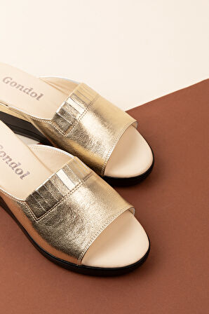 Gondol Hakiki Deri Ev Terliği özl.966 - Dore - 41