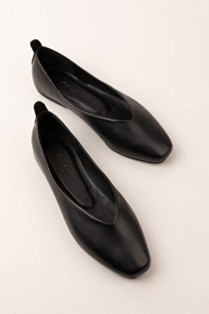 Gondol Hakiki Deri Günlük Klasik Babet Ln.4012 - Siyah - 39