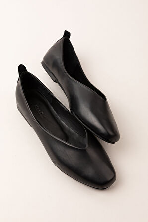 Gondol Hakiki Deri Günlük Klasik Babet Ln.4012 - Siyah - 39