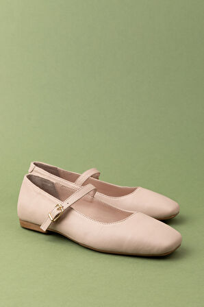 Gondol Hakiki Deri Günlük Klasik Tek Bant Babet Ln.4410 - Bej - 40