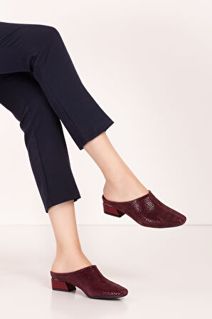 Gondol Hakiki Deri Şık Rahat Sabo Gondol Terlik vdt.16 - Bordo - 35