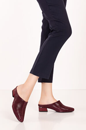 Gondol Hakiki Deri Şık Rahat Sabo Gondol Terlik vdt.16 - Bordo - 40