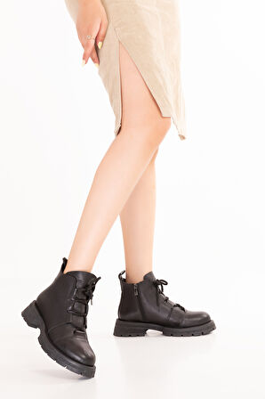 Gondol Hakiki Deri Günlük Şık Bot Bellamy - Siyah - 40