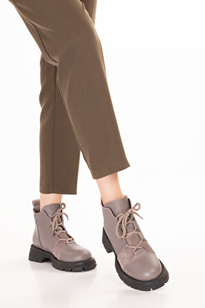 Gondol Hakiki Deri Günlük Şık Bot Bellamy - Vizon - 39