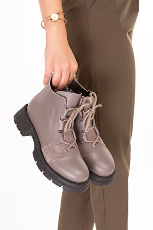 Gondol Hakiki Deri Günlük Şık Bot Bellamy - Vizon - 40