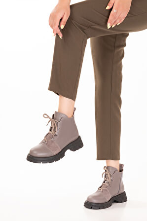 Gondol Hakiki Deri Günlük Şık Bot Bellamy - Vizon - 40