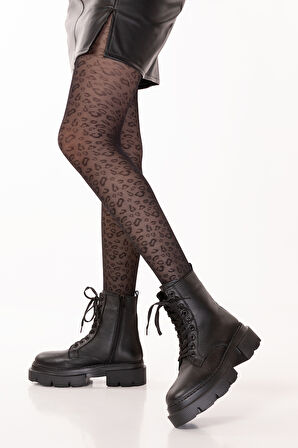 Gondol Kadın Hakiki Deri Günlük Postal Bot Wawerly - Siyah - 38