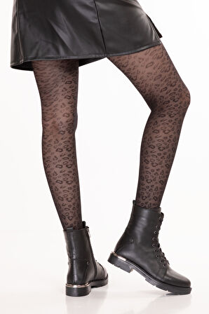 Gondol Hakiki Deri Metal Topuk Detaylı Bot Domenica - Siyah - 38