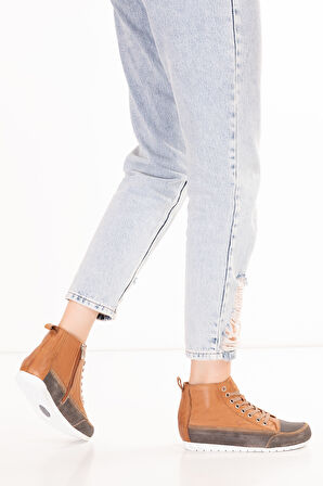 Gondol Hakiki Deri Günlük Hafif Günlük Bot Zenia - Taba - 36