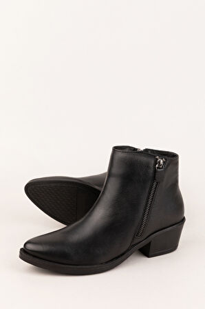 Gondol Hakiki Deri Günlük Şık Bot Ozmira - Siyah - 36