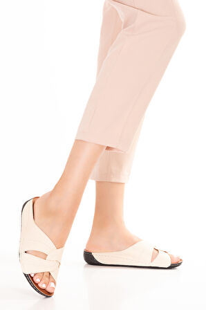 Gondol Kadın  Anatomik Taban Terlik bio.1003 - Bej - 36