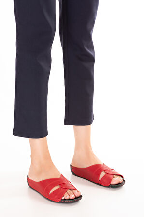 Gondol Kadın  Anatomik Taban Terlik bio.1003 - kırmızı - 37