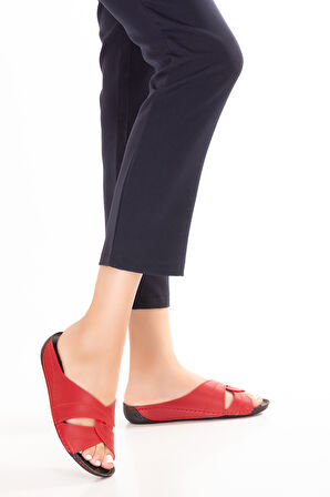 Gondol Kadın  Anatomik Taban Terlik bio.1003 - kırmızı - 38