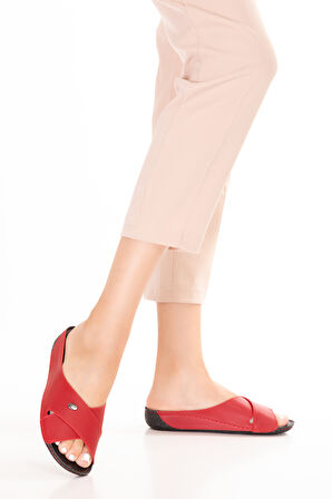 Gondol Kadın  Anatomik Taban Terlik bio.1001 - kırmızı - 37