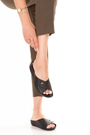 Gondol Kadın  Anatomik Taban Terlik bio.1001 - Siyah - 37