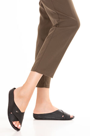 Gondol Kadın  Anatomik Taban Terlik bio.1001 - Siyah - 38