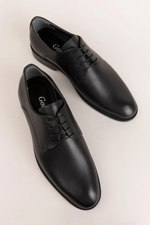 Gondol Erkek Hakiki Deri Klasik Damat Ayakkabı pş.90 Siyah Cilt