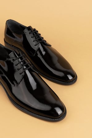 Gondol Erkek Hakiki Deri Klasik Damat Ayakkabı pş.90 siyah rugan