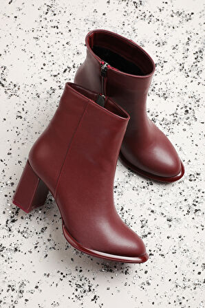 Gondol Kadın Klasik Topuklu Ofis Botu mad.1350 - Bordo - 39