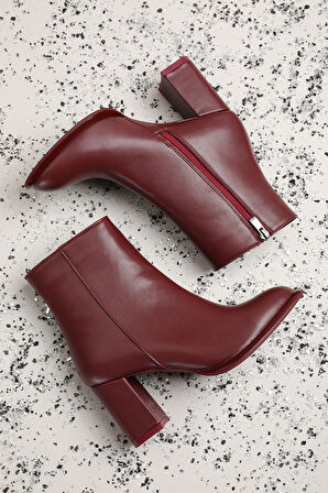 Gondol Kadın Klasik Topuklu Ofis Botu mad.1350 - Bordo - 39