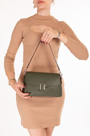 Gondol Kadın Günlük Küçük Omuz Çantası vp.732 - Haki - TEK EBAT