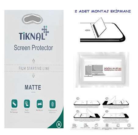 NOVA 8İ - TİKNAL - Nano Ekran Koruyucu Ultra İNCE Esnek MAT Şeffaf