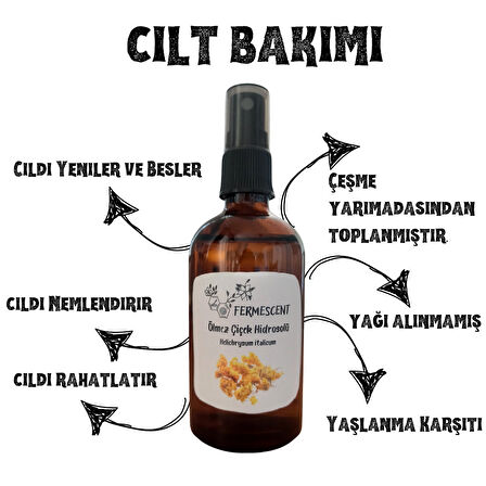 Ölmez Çiçek Altın Otu Suyu - Hidrosolü - Yeniler - Canlandırır -100 ml