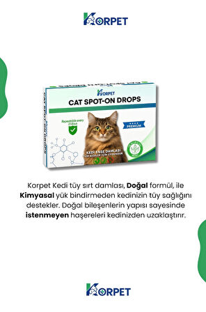 2'li Set Kedi Iç Dış Kediler Için Bitkisel 5 Damla Ve 2 Tablet Paketi