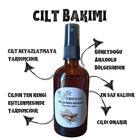 Meyan Kökü Hidrosolü / Suyu - Cilt Lekeleri - Cilt Beyazlatma 100 ml