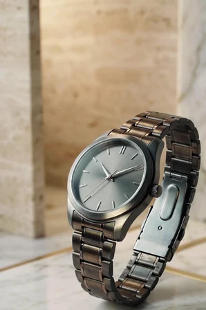 Beroo Prestige: 18mm Çift Kilitli Premium Çelik Saat Kordonu - Gümüş