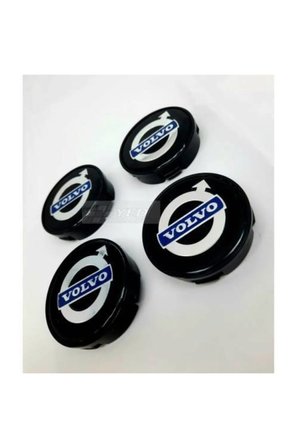 Volvo Jant Göbeği 58/55mm (yuva 55mm) Mavi Siyah Alüminyum 4 Lü Set