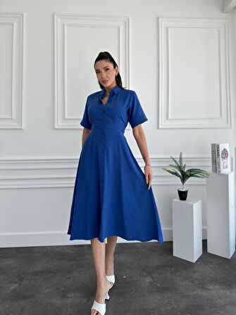 Belden Bağlamalı Elbise