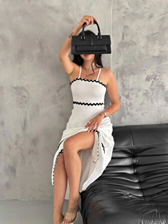 Askılı Krep Elbise